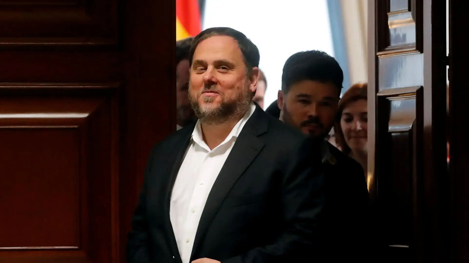 אחד ממנהיגי חבל קטלוניה אוריול חונקראס בפרלמנט של ספרד, 20 במאי 2019


