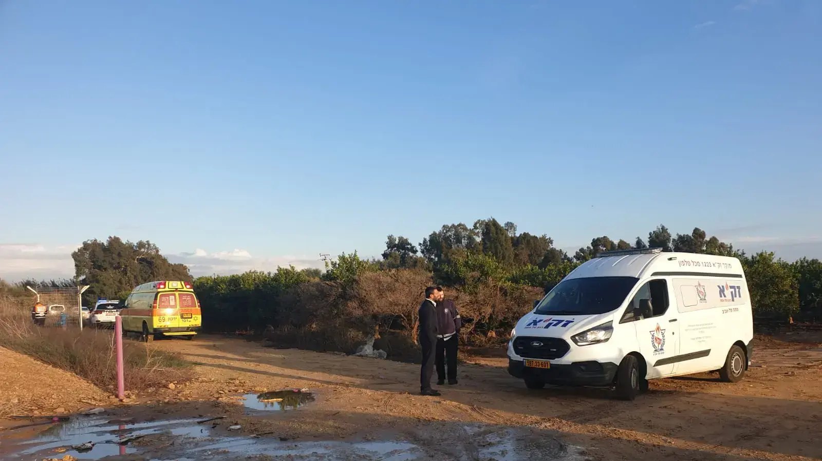 הזירה בה נמצאה גופת צעיר כבן 20 בתוך בור סמוך לבית העלמין החדש, צומת מורשה, רמת השרון. 27 בדצמבר 2019. הזירה בה נמצאה גופת צעיר כבן 20 בתוך בור סמוך לבית העלמין החדש, צומת מורשה, רמת השרון. 27 בדצמבר 2019.