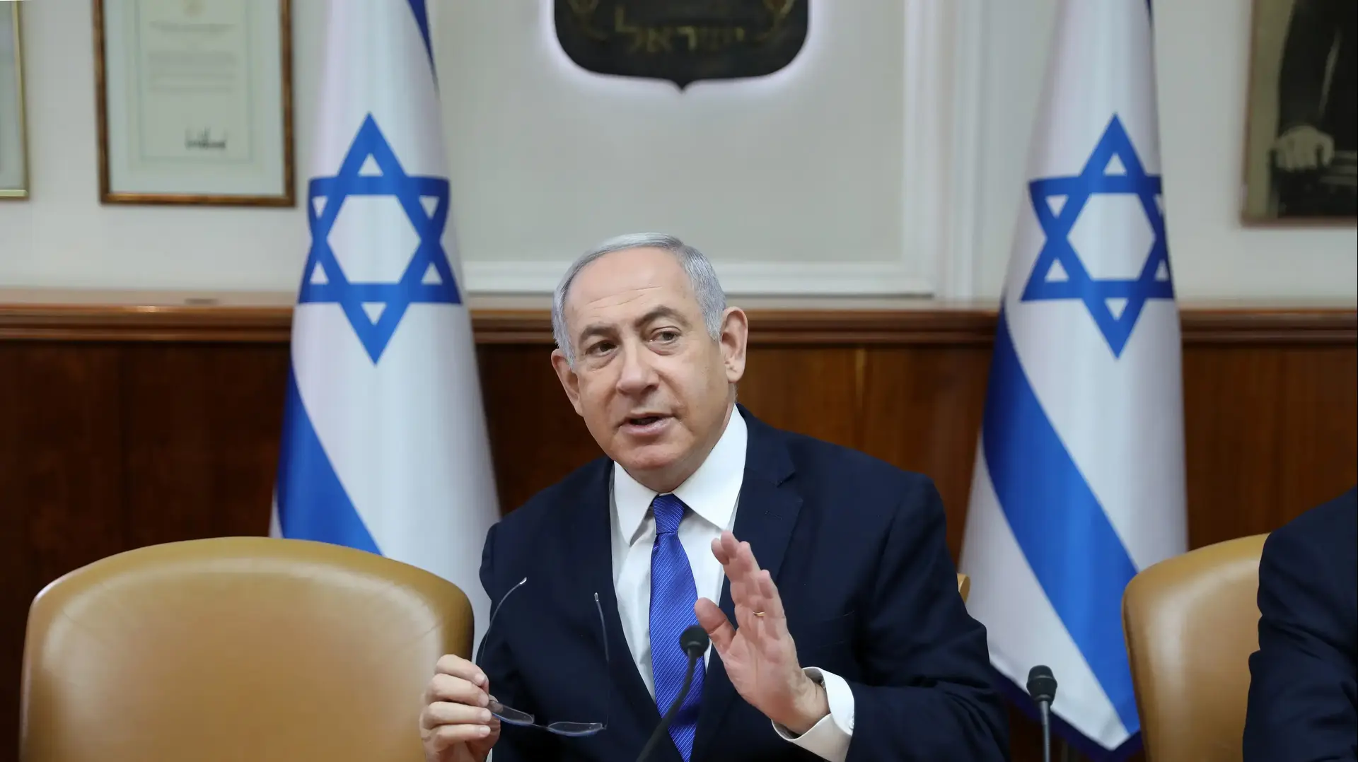ראש הממשלה בנימין נתניהו בישיבת ממשלה, 29 בדצמבר 2019 ראש הממשלה בנימין נתניהו בישיבת ממשלה, 29 בדצמבר 2019