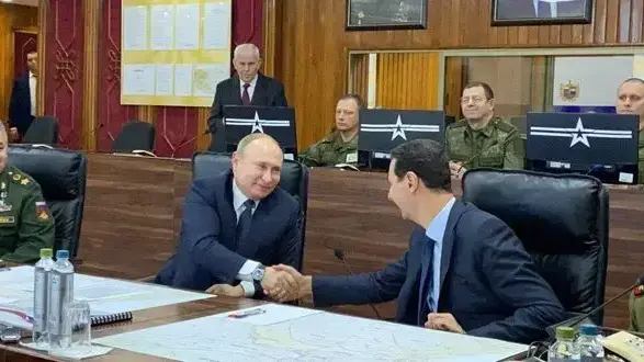 פגישת נשיא רוסיה, ולידמר פוטין ועמיתו הסורי בשאר אל אסד בסוריה 7 בינואר 2019 פגישת נשיא רוסיה, ולידמר פוטין ועמיתו הסורי בשאר אל אסד בסוריה 7 בינואר 2019