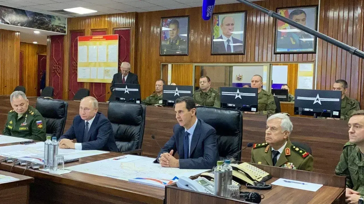 פגישת נשיא רוסיה, ולידמר פוטין ועמיתו הסורי בשאר אל אסד בסוריה 7 בינואר 2019 פגישת נשיא רוסיה, ולידמר פוטין ועמיתו הסורי בשאר אל אסד בסוריה 7 בינואר 2019