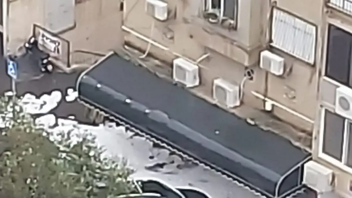 הצפות ברחוב מסדה בחיפה, 8 בינואר 2020 הצפות ברחוב מסדה בחיפה, 8 בינואר 2020