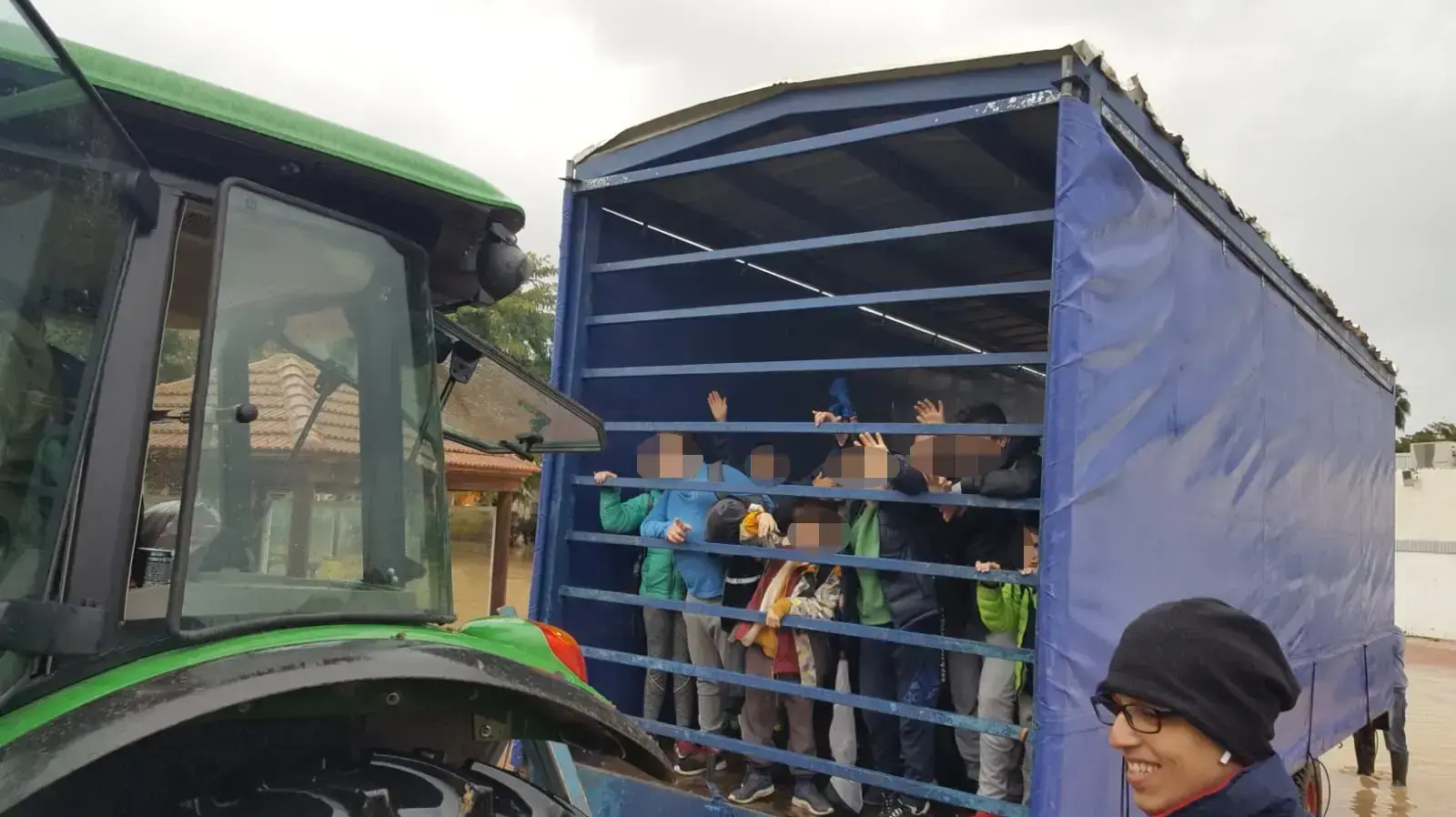 חילוץ תלמידים במועצה אזורית באר טוביה 9 בינואר 2020
