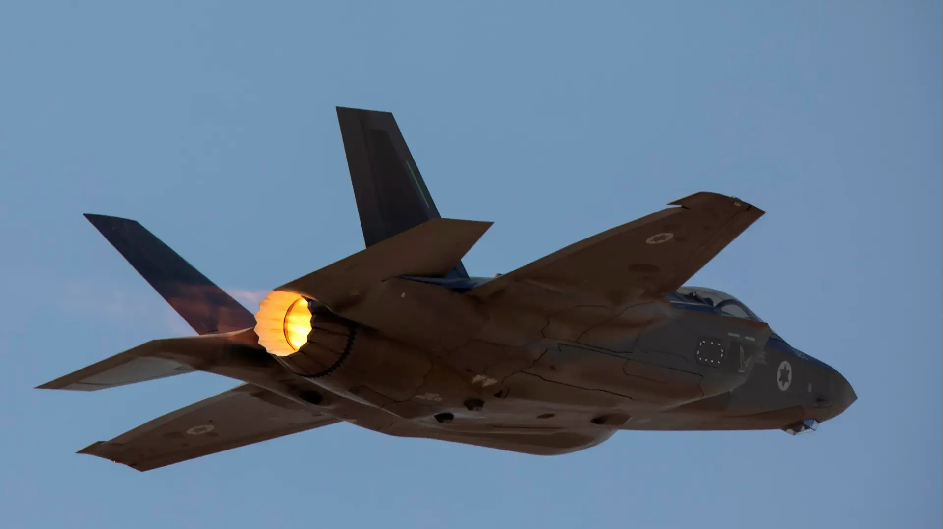 מטוס F-35 של חיל האוויר במהלך תרגיל ה"בלו פלאג" בבסיס עובדה ב-11 בנובמבר 2019