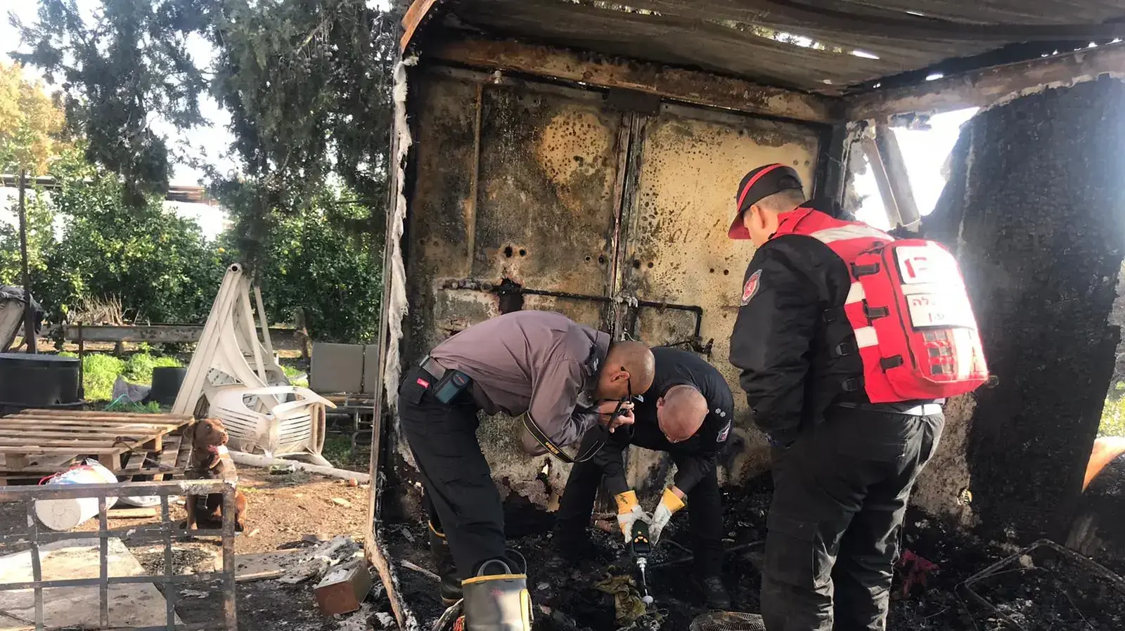 הקרוואן שעלה באש אתמול (שישי) ביישוב נוב שבגולן - 2020\01\17 הקרוואן שעלה באש אתמול (שישי) ביישוב נוב שבגולן - 2020\01\17