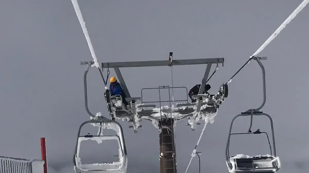 שלג באתר החרמון, 21 בינואר 2020 שלג באתר החרמון, 21 בינואר 2020