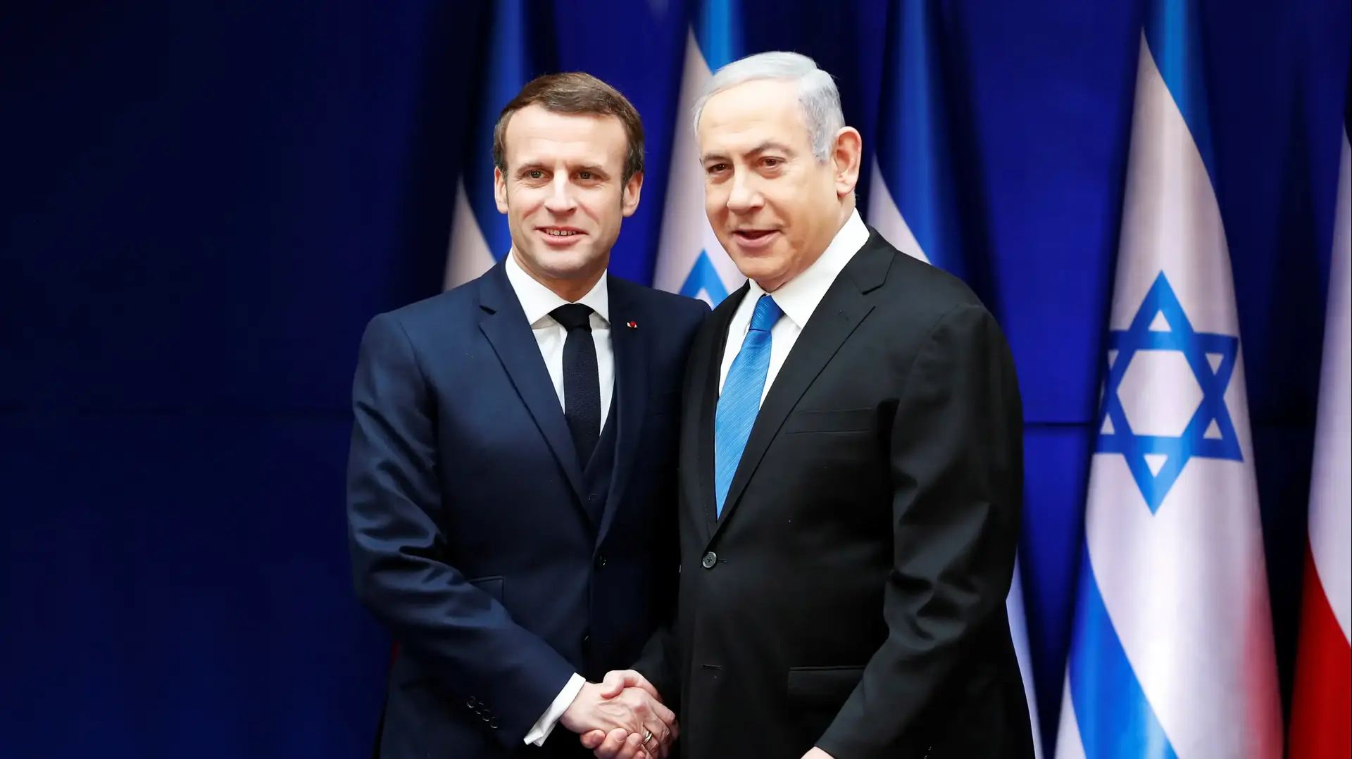 פגישת ראש הממשלה בנימין נתניהו ונשיא צרפת עמנואל מקרון , ינואר 2020