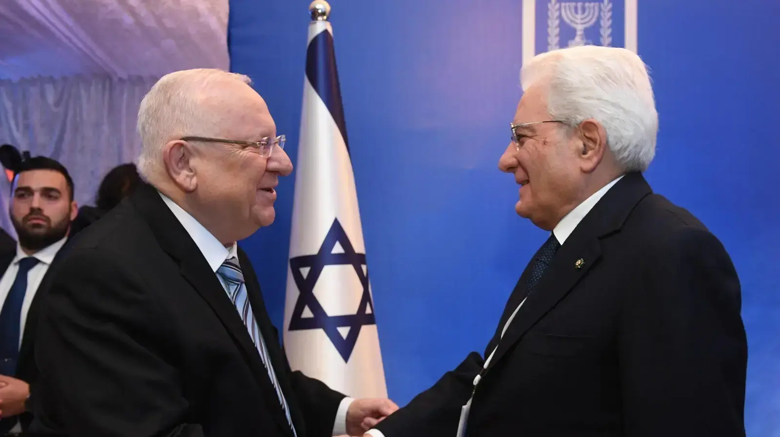 הנשיא ריבלין עם נשיא איטליה בארוחת ערב למנהיגים ולראשי המשלחות המגיעים לאירועי פורום השואה העולמי, בהשתתפות: רה"מ והנשיא, בית הנשיא, ירושלים הנשיא ריבלין עם נשיא איטליה בארוחת ערב למנהיגים ולראשי המשלחות המגיעים לאירועי פורום השואה העולמי, בהשתתפות: רה"מ והנשיא, בית הנשיא, ירושלים