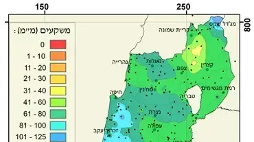 כמות המשקעים שירדה באירוע הגשם 21-17 בינואר 2020 כמות המשקעים שירדה באירוע הגשם 21-17 בינואר 2020