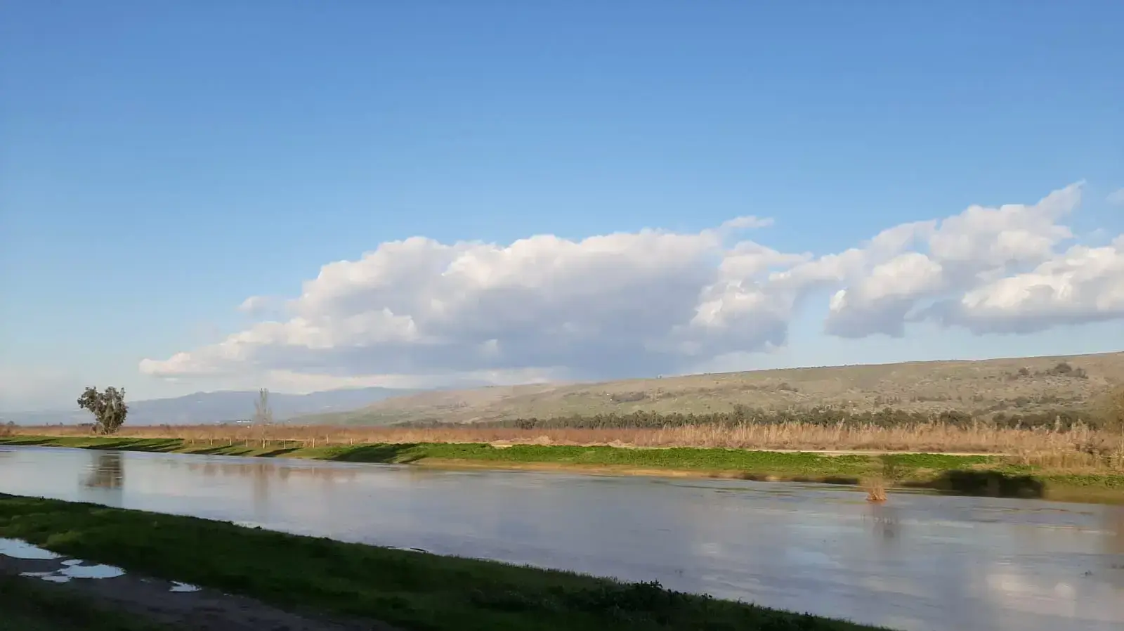 נהר הירדן עולה על גדותיו. 24 בינואר 2020 נהר הירדן עולה על גדותיו. 24 בינואר 2020