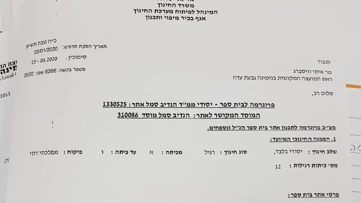 הורי ביה״ס היסודי ״הנדיב״ בבנימינה, משביתים את הלימודים בשל מפגע אסבסט, 28 בינואר 2020 הורי ביה״ס היסודי ״הנדיב״ בבנימינה, משביתים את הלימודים בשל מפגע אסבסט, 28 בינואר 2020