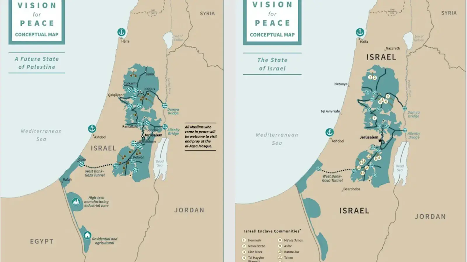מפות המדינה הפלסטינית וישראל במסגרת תוכנית המאה מפות המדינה הפלסטינית וישראל במסגרת תוכנית המאה