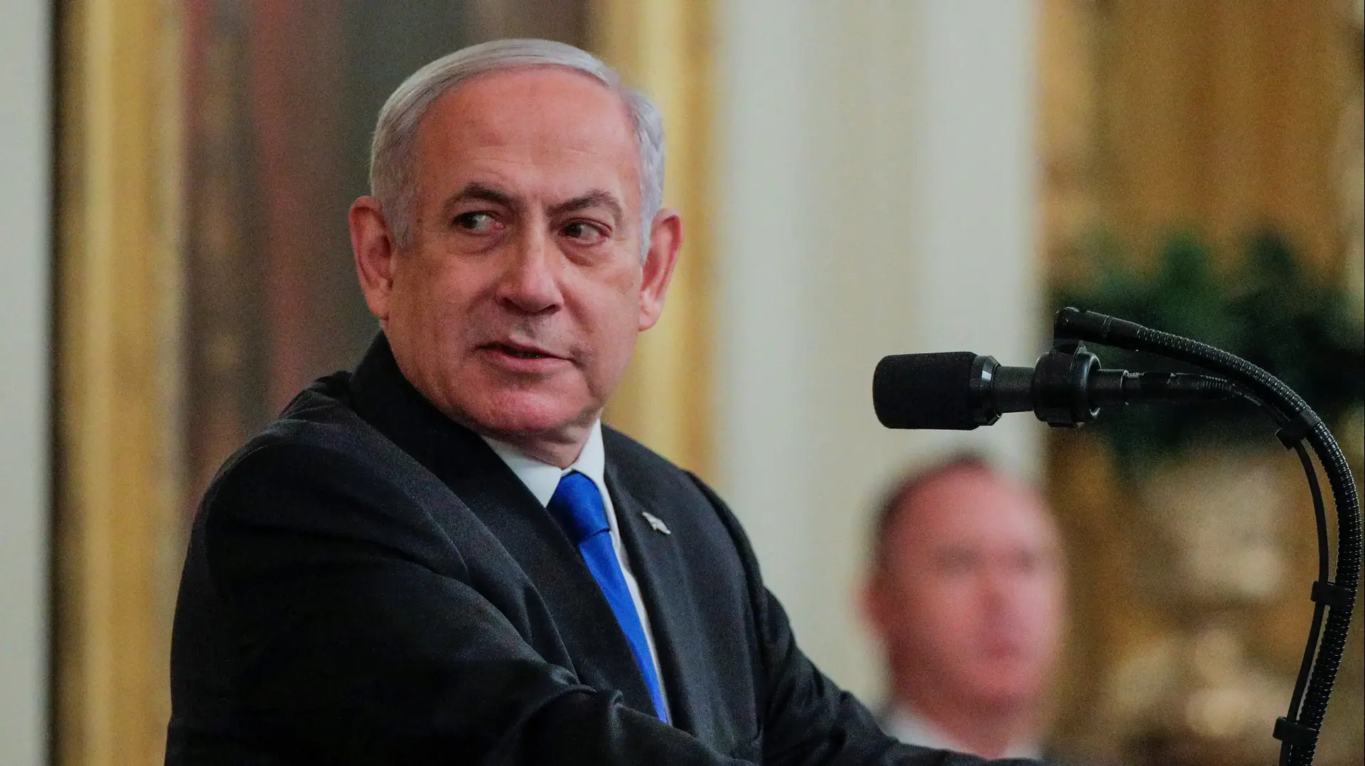 ראש הממשלה, בנימין נתניהו במהלך הצגת תוכנית המאה בבית הלבן 28 בינואר 2020 ראש הממשלה, בנימין נתניהו במהלך הצגת תוכנית המאה בבית הלבן 28 בינואר 2020