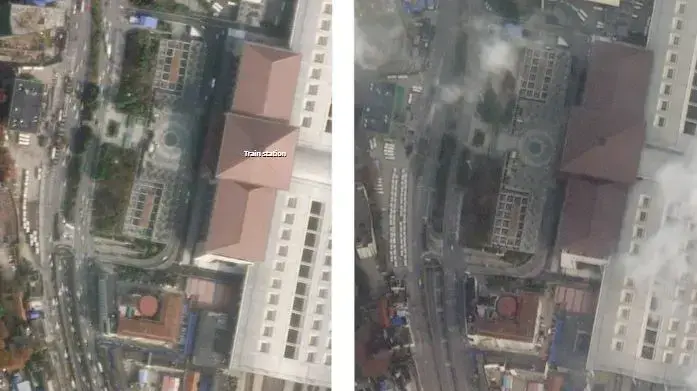 תמונות לווין מציגות השוואה בין רחובות מלאים לעומת רחובות ריקים בווהאן, סין בעקבות נגיף הקורונה שפקד את האזור 30 בינואר 2020 תמונות לווין מציגות השוואה בין רחובות מלאים לעומת רחובות ריקים בווהאן, סין בעקבות נגיף הקורונה שפקד את האזור 30 בינואר 2020