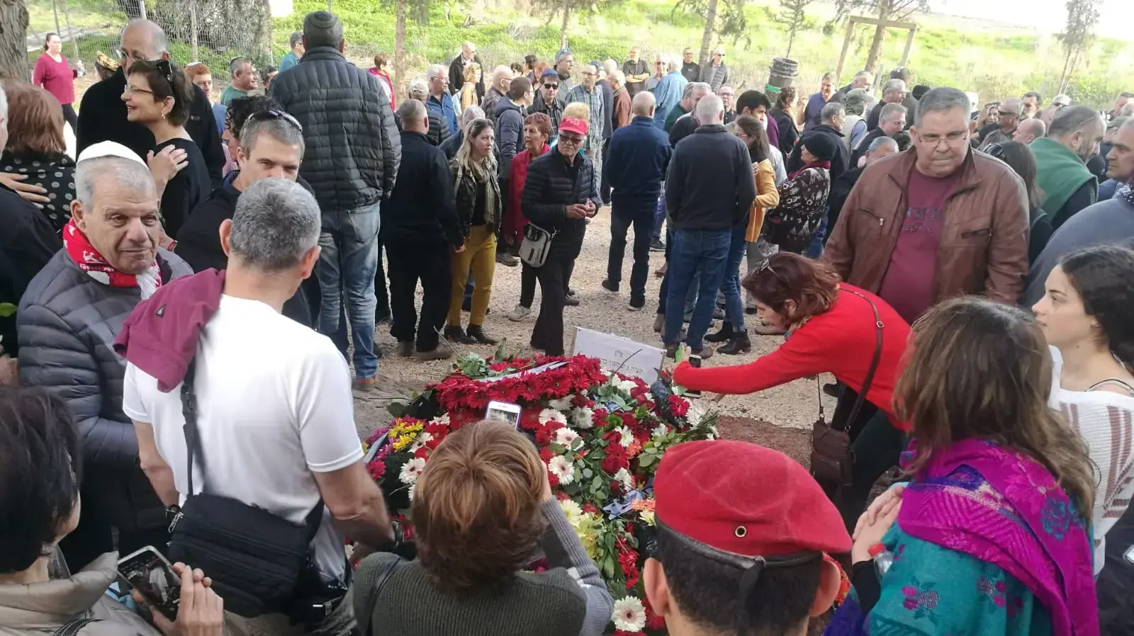 הלוויתו של שמעון כהנר קצ'ה בקיבוץ נווה איתן, 30 בינואר 2020