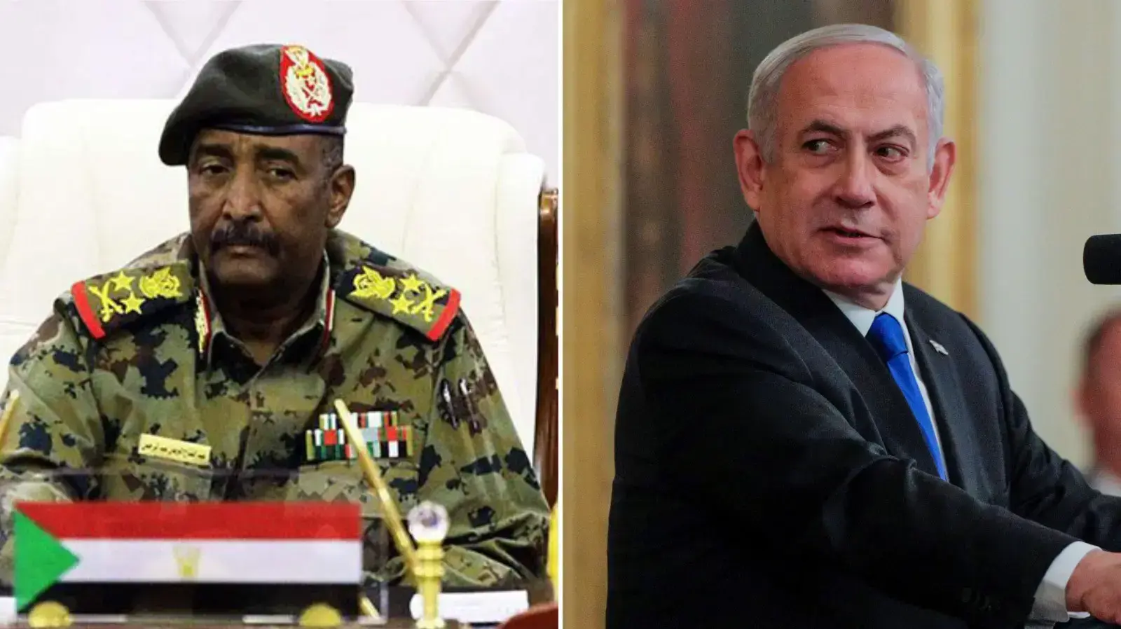 ראש הממשלה, בנימין נתניהו ומנהיג סודאן, עבד אל-פתאח אל-בורהאן ראש הממשלה, בנימין נתניהו ומנהיג סודאן, עבד אל-פתאח אל-בורהאן