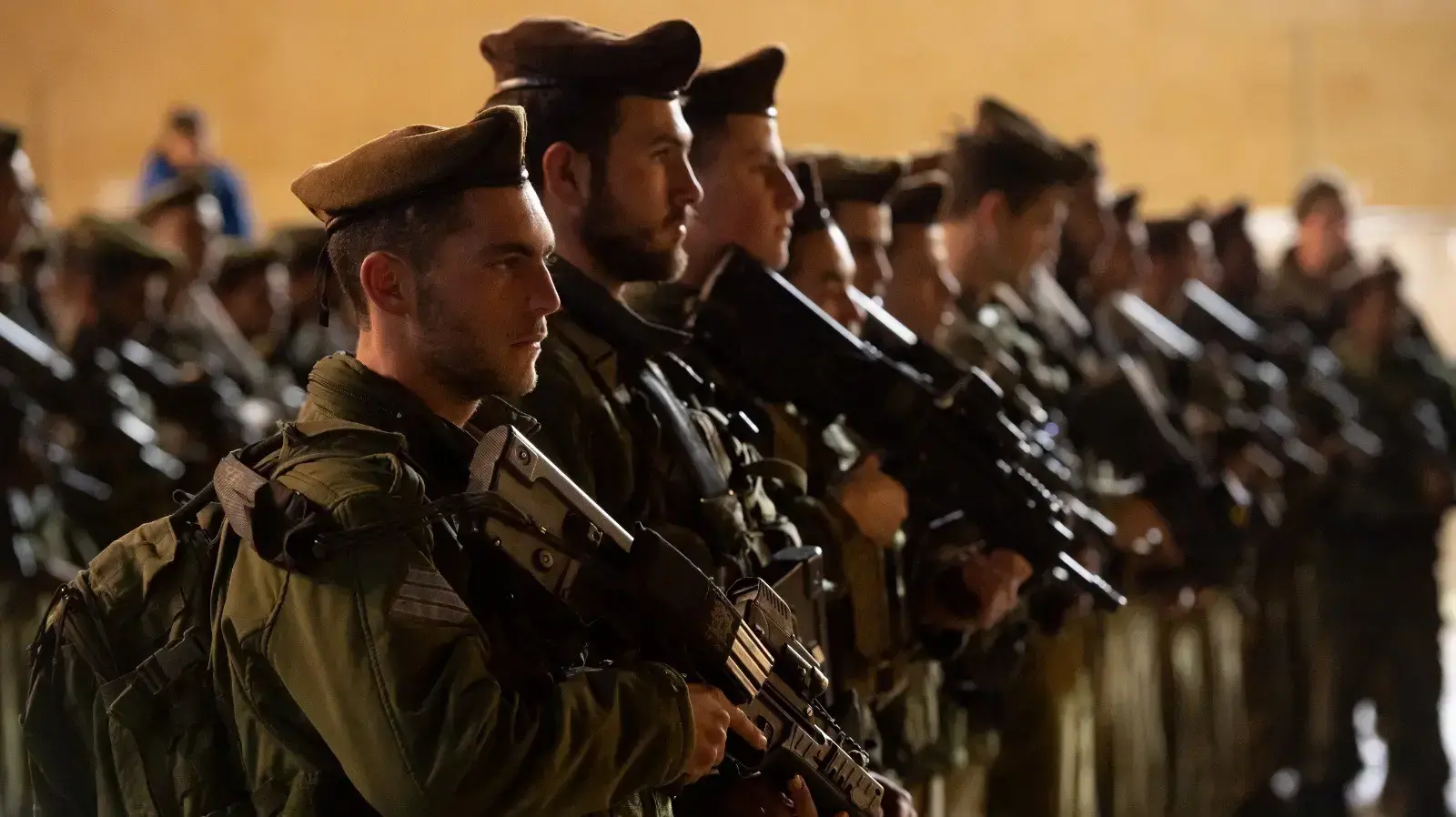 טירוני חטיבת "גולני" במסע ההשבעה של טירוני החטיבה הבוקר, לפני פיגוע הדריסה בירושלים, 6 בפברואר 2020