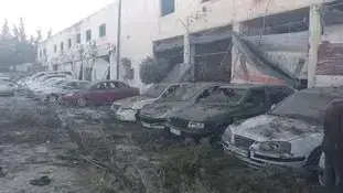 נזקים שנגרמו מתקיפת ישראל בפרברי דמשק, סוריה, 6 בפברואר 2020 נזקים שנגרמו מתקיפת ישראל בפרברי דמשק, סוריה, 6 בפברואר 2020