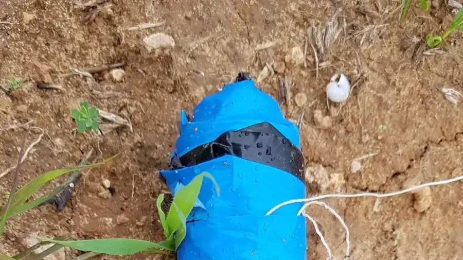 חומר נפץ שנמצא סמוך למושב חלץ, ליד שדרות. 7 בפברואר 2020 חומר נפץ שנמצא סמוך למושב חלץ, ליד שדרות. 7 בפברואר 2020