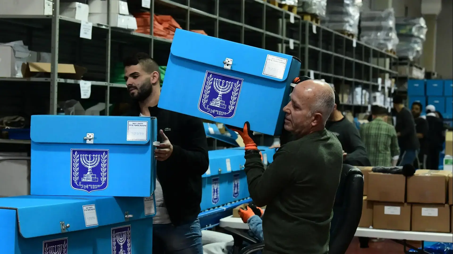 מחסן ועדת הבחירות 2020 בשוהם, 12 בפברואר 2020 מחסן ועדת הבחירות 2020 בשוהם, 12 בפברואר 2020