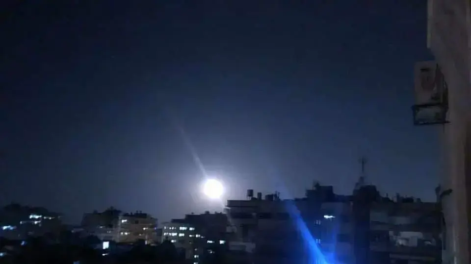 תיעוד התקיפה בדמשק - ה-13 לפברואר 2020
