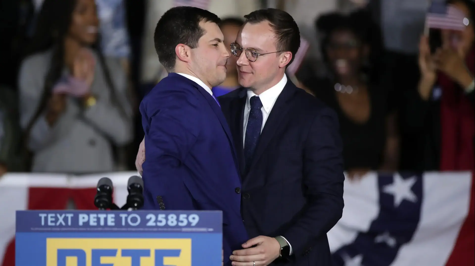 פיט בוטיג'ג' ובעלו צ'סטן בדס מוינס, 8 בפברואר 2020
