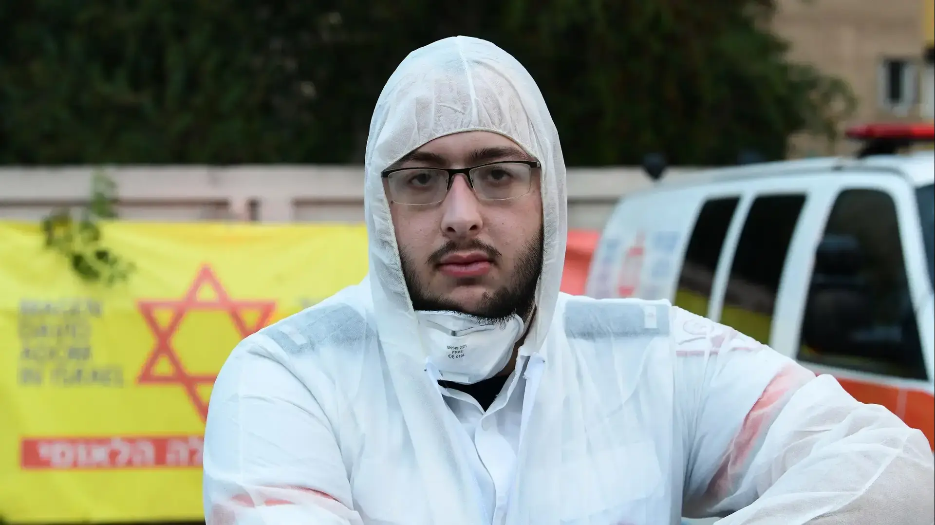 שניר פיינשטיין, איש צוות מד"א שיפנה את חולי הקורונה מנתב"ג, 19 בפברואר 2020
