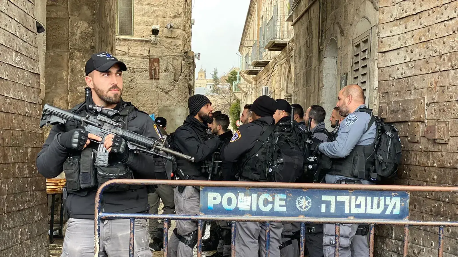 זירת האירוע בו נורה למוות פלסטיני שניסה לבצע פיגוע דקירה בעיר העתיקה בירושלים. 22 בפברואר 2020 זירת האירוע בו נורה למוות פלסטיני שניסה לבצע פיגוע דקירה בעיר העתיקה בירושלים. 22 בפברואר 2020