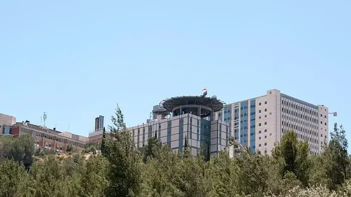 בית החולים הדסה עין כרם בירושלים. 22 בפברואר 2020. בית החולים הדסה עין כרם בירושלים. 22 בפברואר 2020.