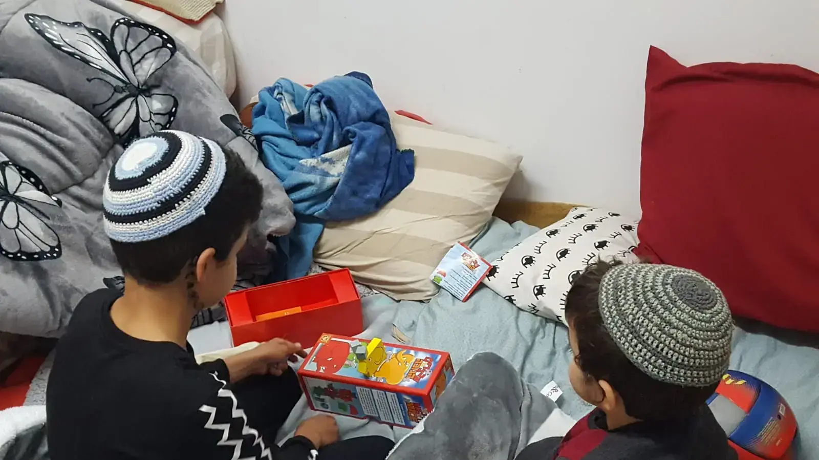 ילדים במקלטים לאחר סבב ההסלמה מעזה 24 בפברואר 2020