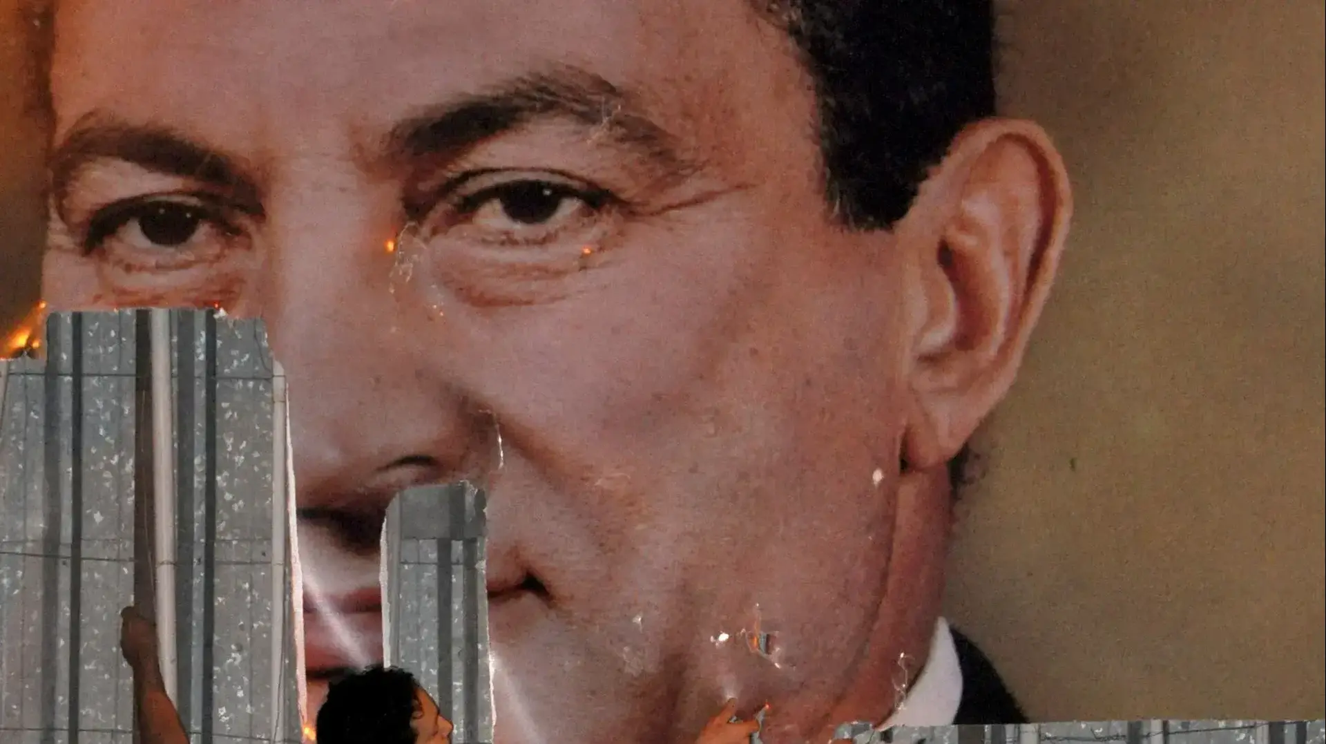 שלט חוצות של נשיא מצרים, חוסני מובארק באלכסנדריה 25 בינואר 2011 שלט חוצות של נשיא מצרים, חוסני מובארק באלכסנדריה 25 בינואר 2011