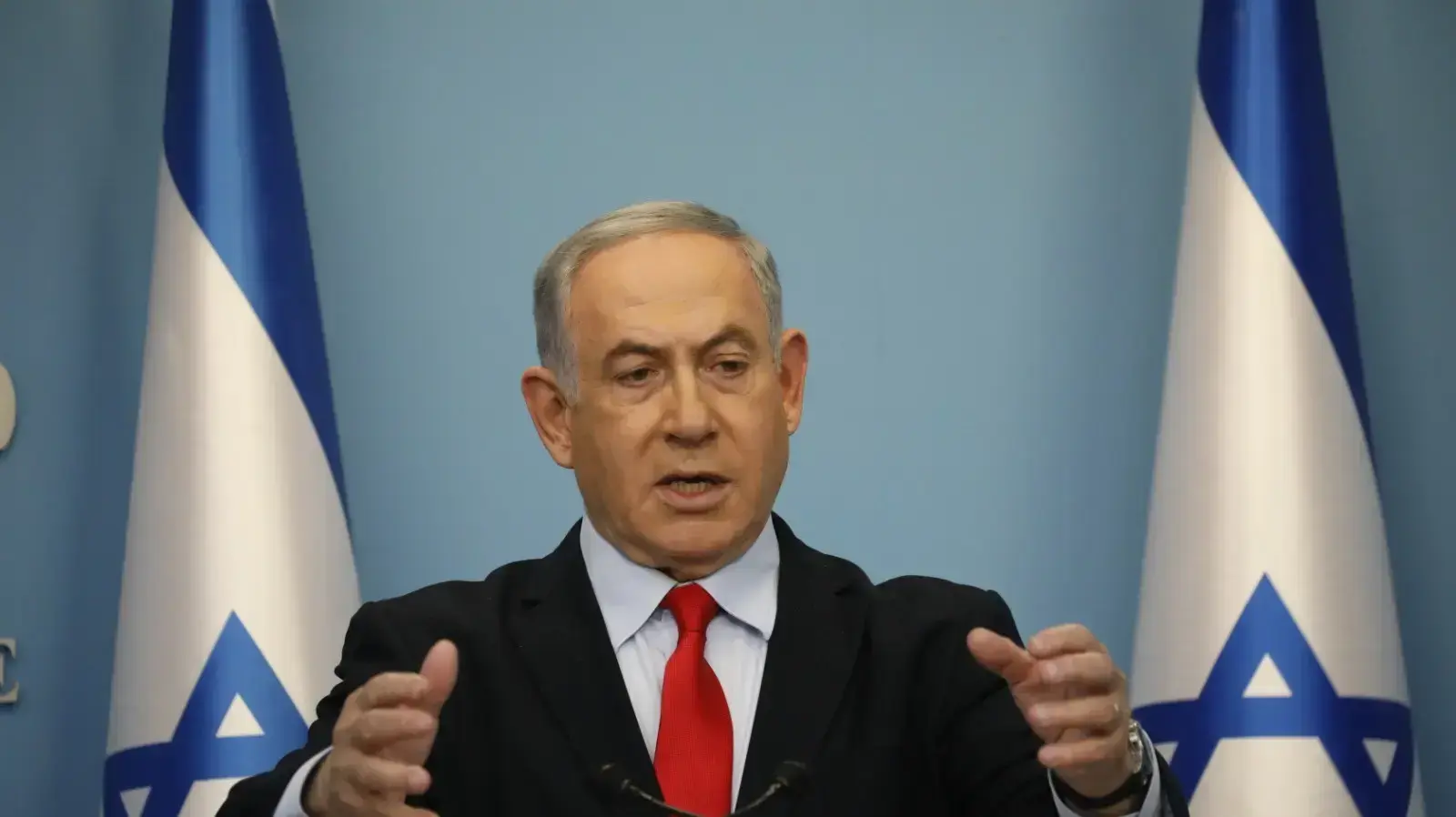 ראש הממשלה, בנימין נתניהו במהלך הצהרה בנושא נגיף הקורונה, משרד רה"מ, ירושלים 12 במרץ 2020 ראש הממשלה, בנימין נתניהו במהלך הצהרה בנושא נגיף הקורונה, משרד רה"מ, ירושלים 12 במרץ 2020