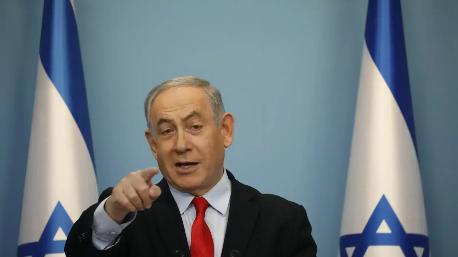 ראש הממשלה, בנימין נתניהו במהלך הצהרה בנושא נגיף הקורונה, משרד רה"מ, ירושלים 12 במרץ 2020