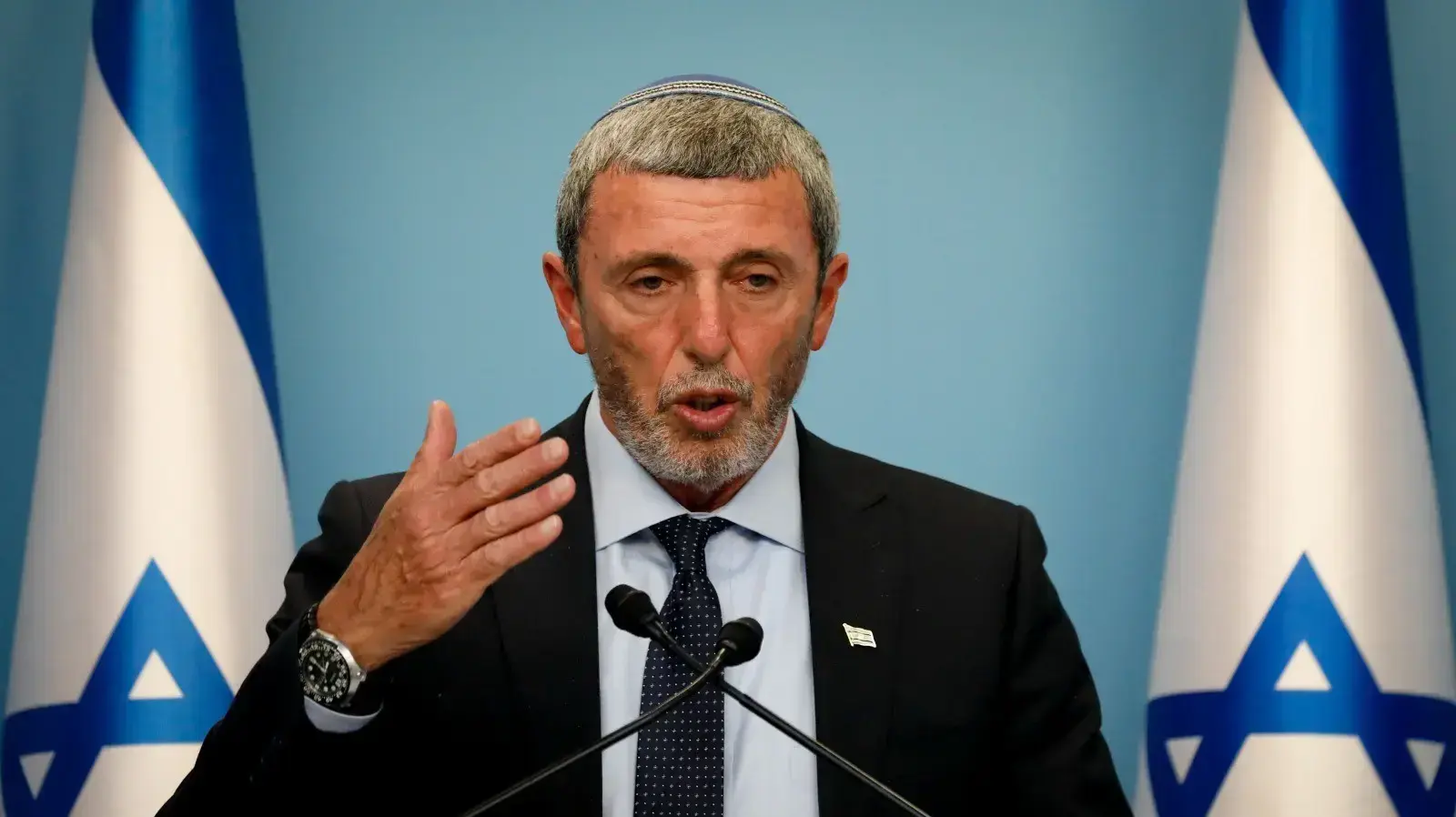 שר החינוך, רפי פרץ במהלך הצהרה בנושא נגיף הקורונה, משרד רה"מ, ירושלים 12 במרץ 2020
