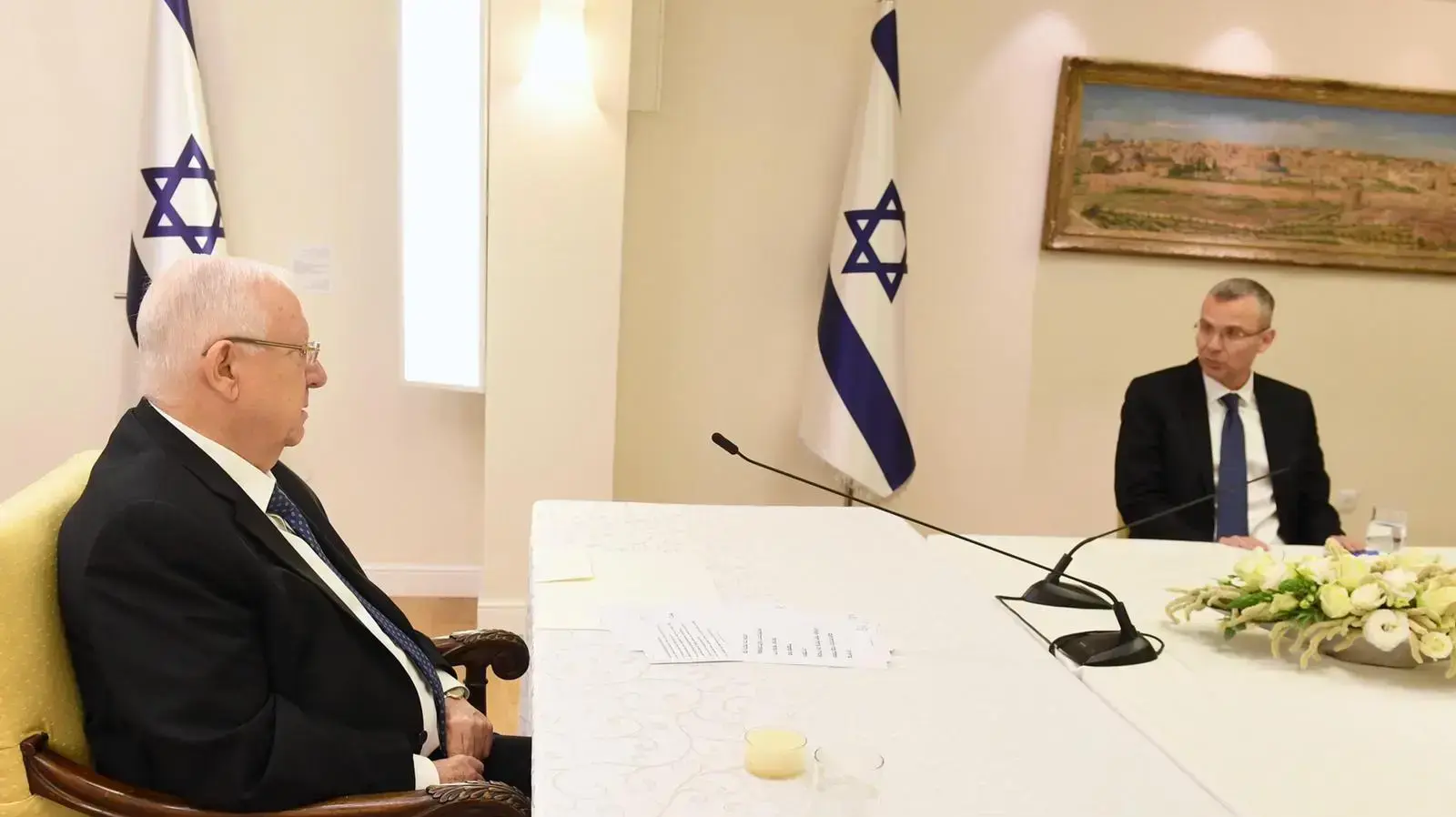הנשיא ראובן ריבלין בסבב ההתייעצויות עםהסיעות שנבחרו לכנסת , מרץ 2020 הנשיא ראובן ריבלין בסבב ההתייעצויות עםהסיעות שנבחרו לכנסת , מרץ 2020