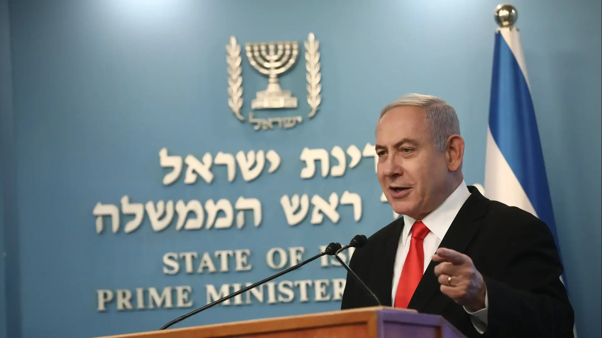 ראש הממשלה, בנימין נתניהו במהלך הצהרתו בנושא נגיף הקורונה, משרד רה"מ, ירושלים 16 במרץ 2020 ראש הממשלה, בנימין נתניהו במהלך הצהרתו בנושא נגיף הקורונה, משרד רה"מ, ירושלים 16 במרץ 2020