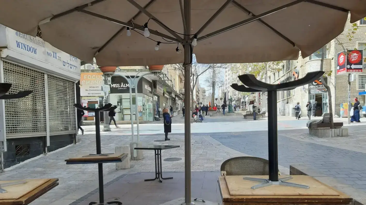 רחובות ירושלים מרקונים מאנשים בעקבות הנחיות משרד הביראות 17 במרץ 2020 רחובות ירושלים מרקונים מאנשים בעקבות הנחיות משרד הביראות 17 במרץ 2020