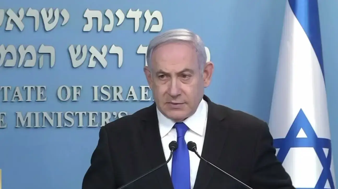 ראש הממשלה בנימין נתניהו בהצהרה לתקשורת על החמרת צעדי המלחמה בקורונה, 17 במרץ 2020 ראש הממשלה בנימין נתניהו בהצהרה לתקשורת על החמרת צעדי המלחמה בקורונה, 17 במרץ 2020
