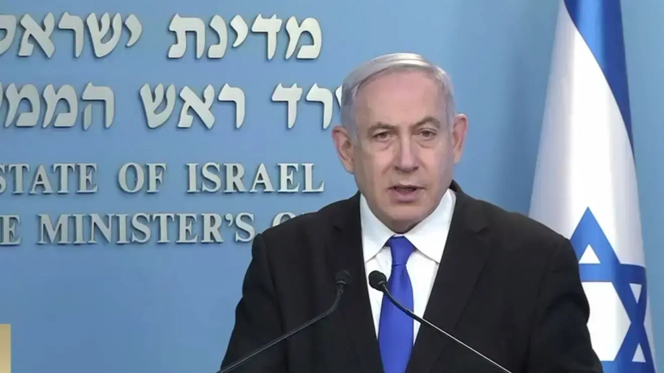 ראש הממשלה בנימין נתניהו בהצהרה לתקשורת על החמרת צעדי המלחמה בקורונה, 17 במרץ 2020 ראש הממשלה בנימין נתניהו בהצהרה לתקשורת על החמרת צעדי המלחמה בקורונה, 17 במרץ 2020
