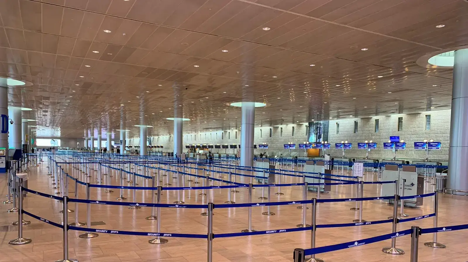 נמל התעופה בן גוריון, 22 במרץ 2020