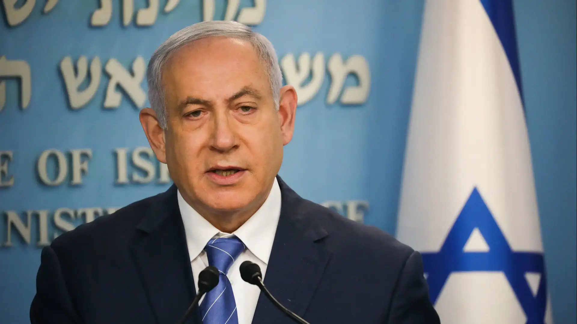 ראש הממשלה, בנימין נתניהו במהלך הצהרתו בנושא נגיף הקורונה, משרד רה"מ, ירושלים 25 במרץ 2020 ראש הממשלה, בנימין נתניהו במהלך הצהרתו בנושא נגיף הקורונה, משרד רה"מ, ירושלים 25 במרץ 2020
