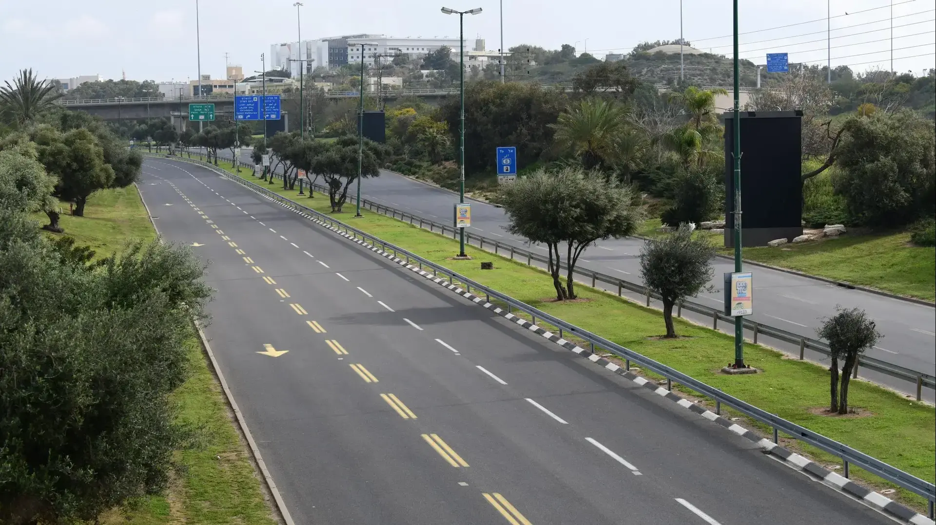 כבישי ישראל ריקים בשבת לנוכח הסגר, 28 במרץ 2020 כבישי ישראל ריקים בשבת לנוכח הסגר, 28 במרץ 2020