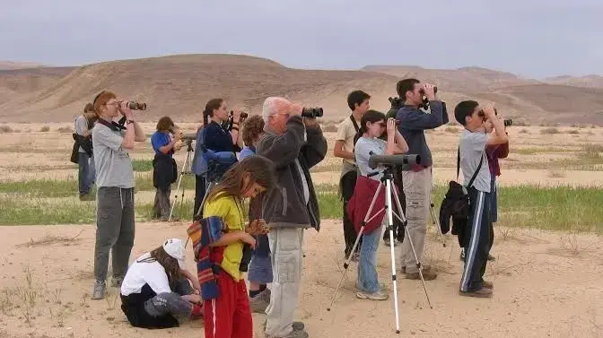 עמיהוד נאור (במרכז) בהדרכת צפרות עמיהוד נאור (במרכז) בהדרכת צפרות
