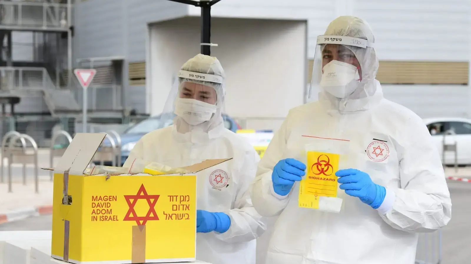 מתחם בדיקות קורונה בבני ברק, 31 במרץ 2020 מתחם בדיקות קורונה בבני ברק, 31 במרץ 2020