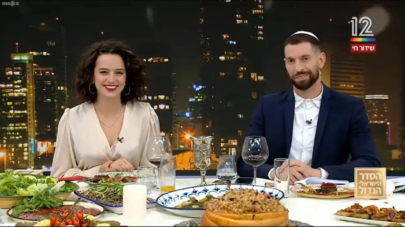 ליל הסדר של ישראל קשת 12 קורין גדעון חיים אתגר ליל הסדר של ישראל קשת 12 קורין גדעון חיים אתגר