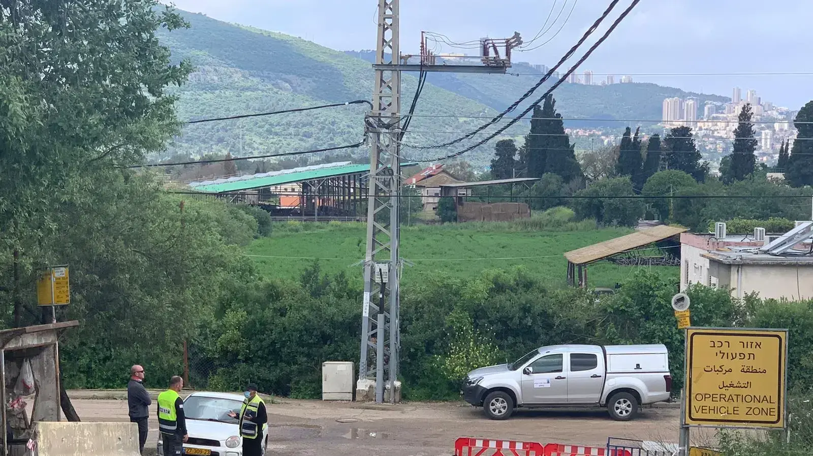מחסום הוצב בגבול כפר חסידים רכסים, 10 באפריל 2020