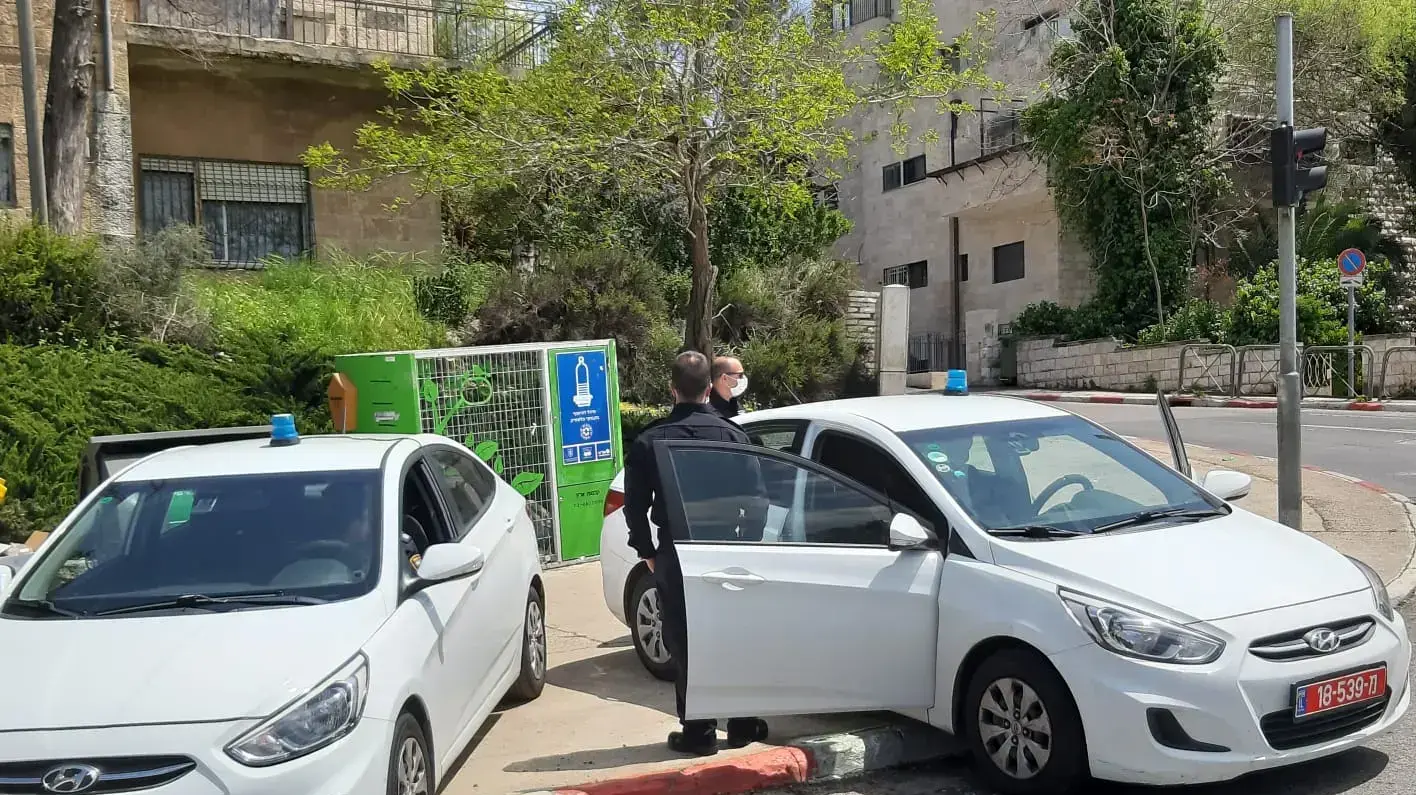 מחסומים ברחביה, ירושלים, 12 באפריל 2020 מחסומים ברחביה, ירושלים, 12 באפריל 2020