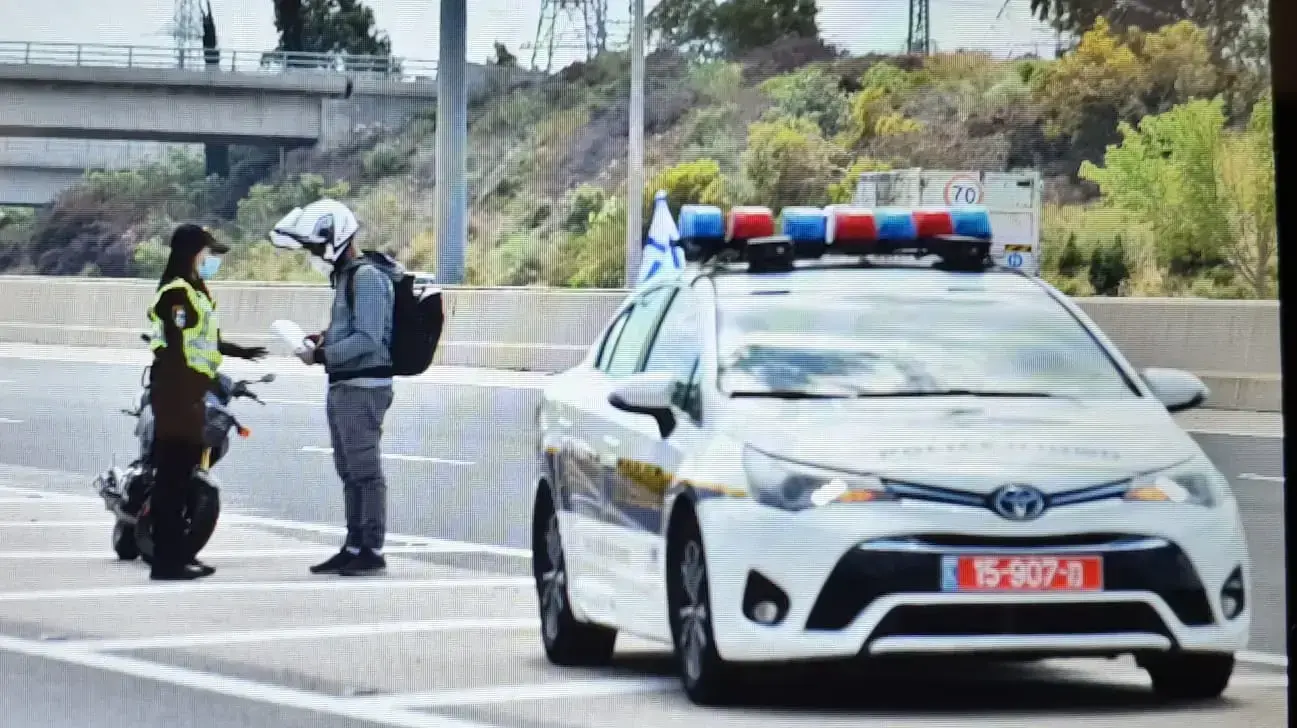 משטרת תנועה בימי קורונה, 23 באפריל 2020
