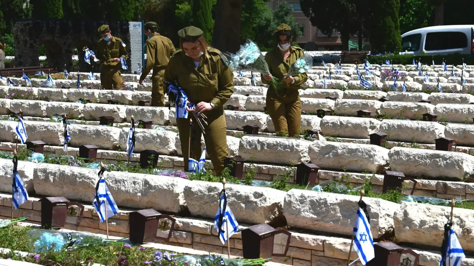 בית העלמין הצבאי, נחלת יצחק, 27 באפריל 2020