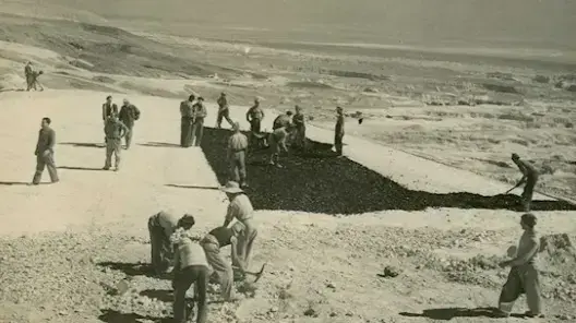 סלילת כביש סדום, 1953 סלילת כביש סדום, 1953
